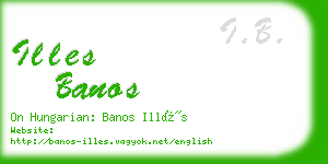 illes banos business card